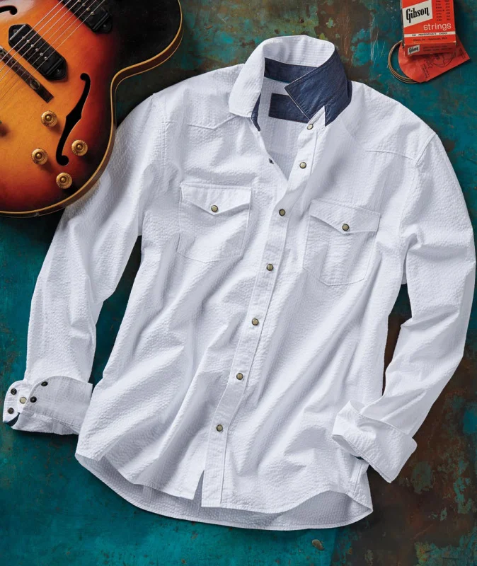 Men's Casual Shirts Solid Color Pocket Shirts