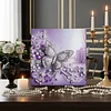 (Pre-Framed)Purple Butterfly-Special Shape Diamond Painting Kit(25x25cm)