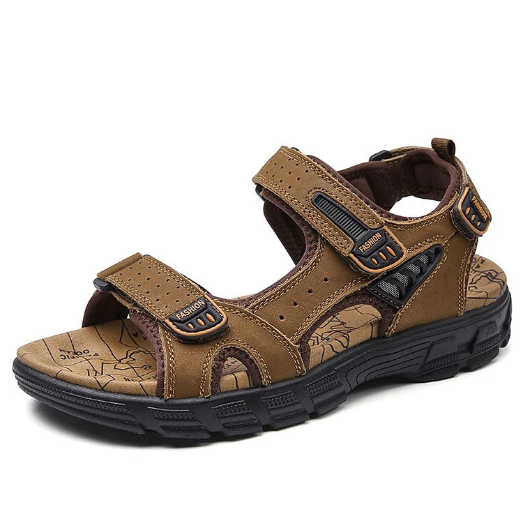 Classic Summer Men's Genuine Leather Sandals shopify Stunahome.com