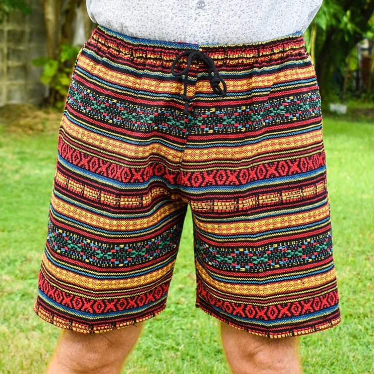 Ethnic Bohemian Resort Shorts For Men