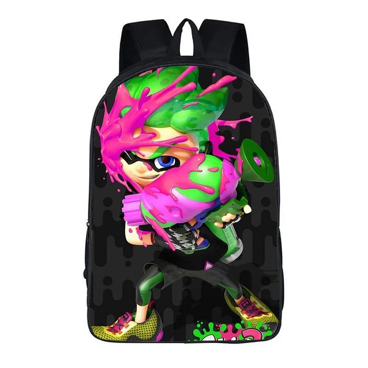 Mayoulove Game Splatoon #6 Backpack School Sports Bag For Children Kids Birthday Gift-Mayoulove