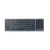 Tri-fold Wireless Bluetooth Keyboard with Touchpad Portable Thin Bluetooth Keyboard Rechargeable, Foldable, Suitable for Travel, Compatible with Laptops, Tablets, Smartphones and Windows iOS Android Systems