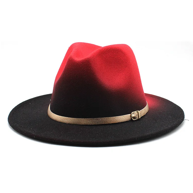BrosWear Fashion Gradient British Style Flat Top Hat