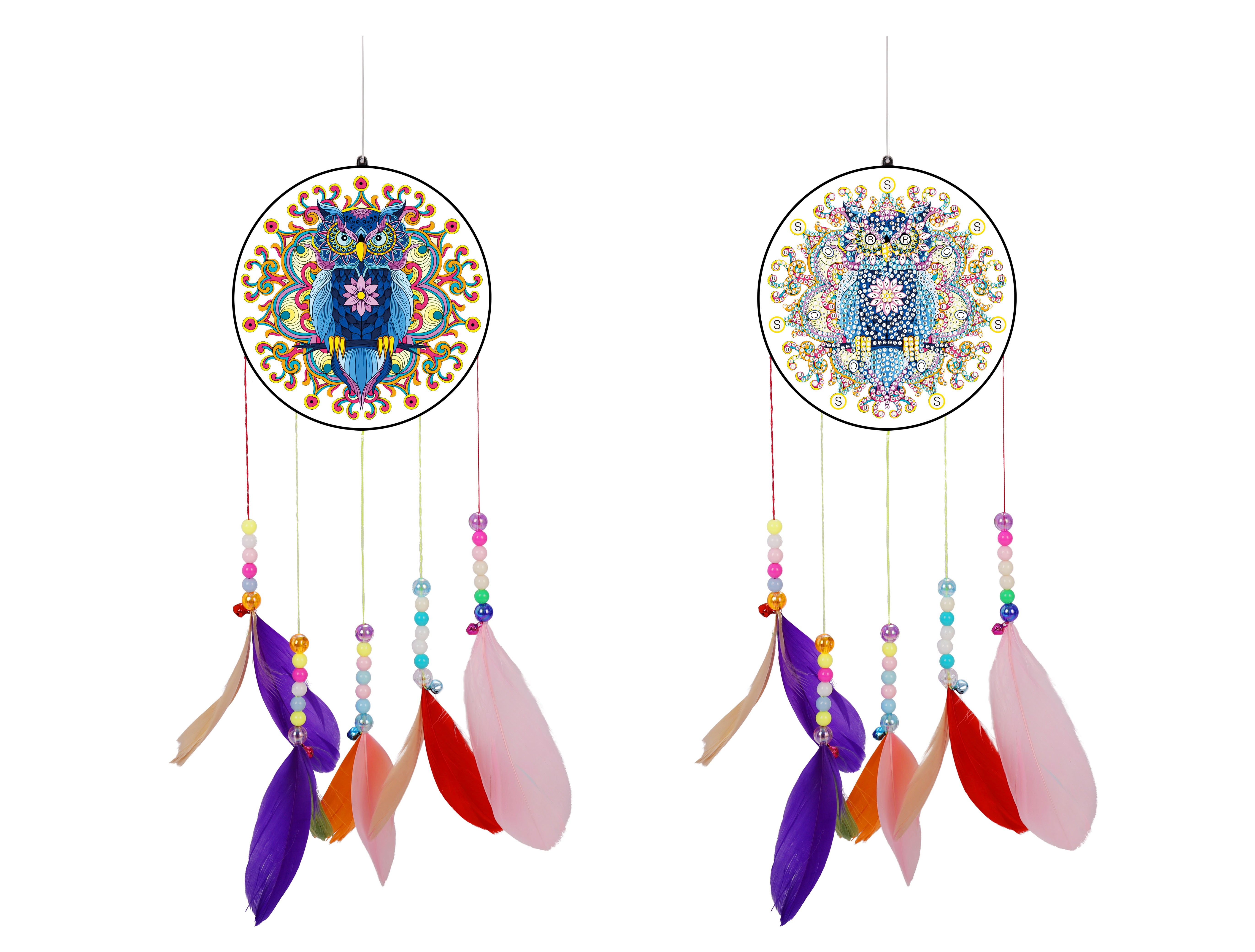 

Owl Acrylic Lucky Wind Chime - 5D DIY Craft Pendant, 501 Original