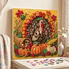 Framed Turkey - DIY Button Art Painting Kit for Creativity DIY Pearl Dot Crafts for Gift Home Wall Decor 30*30CM