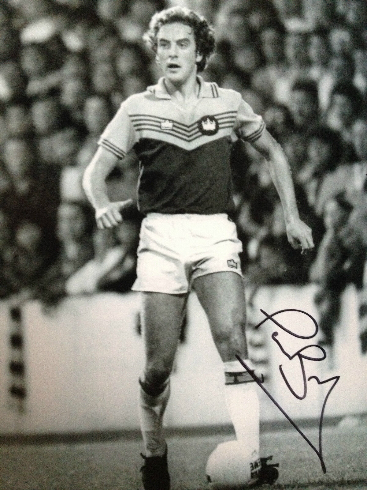 PAUL BRUSH - FORMER WEST HAM FOOTBALLER - STUNNING SIGNED B/W Photo Poster painting