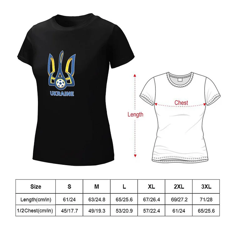 Ukraine Damen Kurzarm Rundhals T-Shirt Casual Sommer Tops