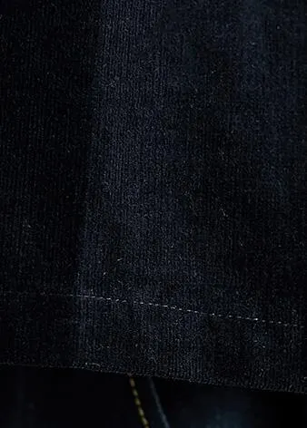French lapel collar cotton clothes Fabrics black shirts fall