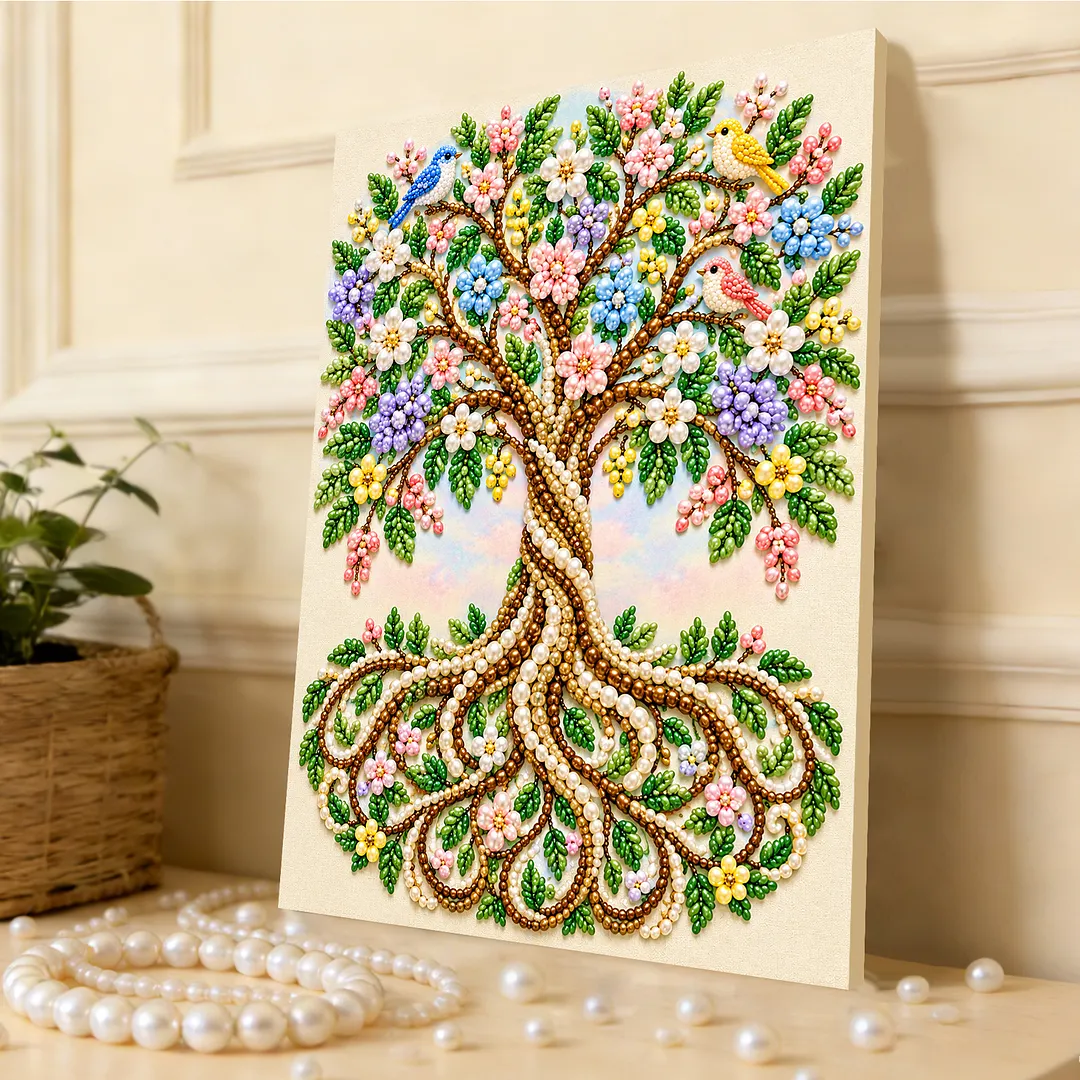 Pearl Painting Kit for Adults Tree 11.81x15.75in