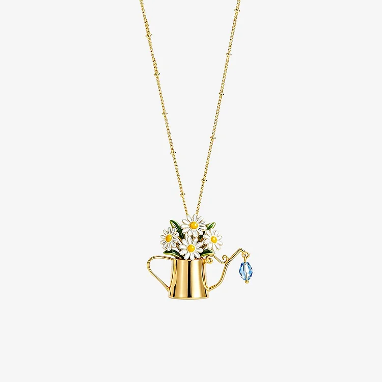 For Mom - Mama's Garden Flowers Kettle Necklace