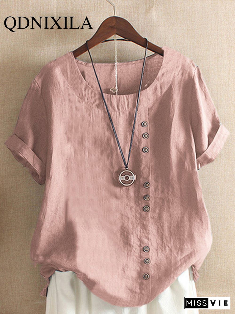 New Summer Oversize T-Shirt Large Casual Loose Cotton Linen Short Sleeve Pullover Tops Shirts For Women Woman Tshirts Clothes