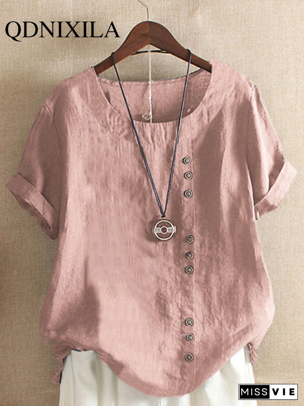 New Summer Oversize T-Shirt Large Casual Loose Cotton Linen Short Sleeve Pullover Tops Shirts For Women Woman Tshirts Clothes