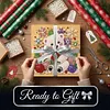 (25x25cm)DIY Pearl Painting Xmas Framed Handmade Pearl Material Art Kit Living Room Decor