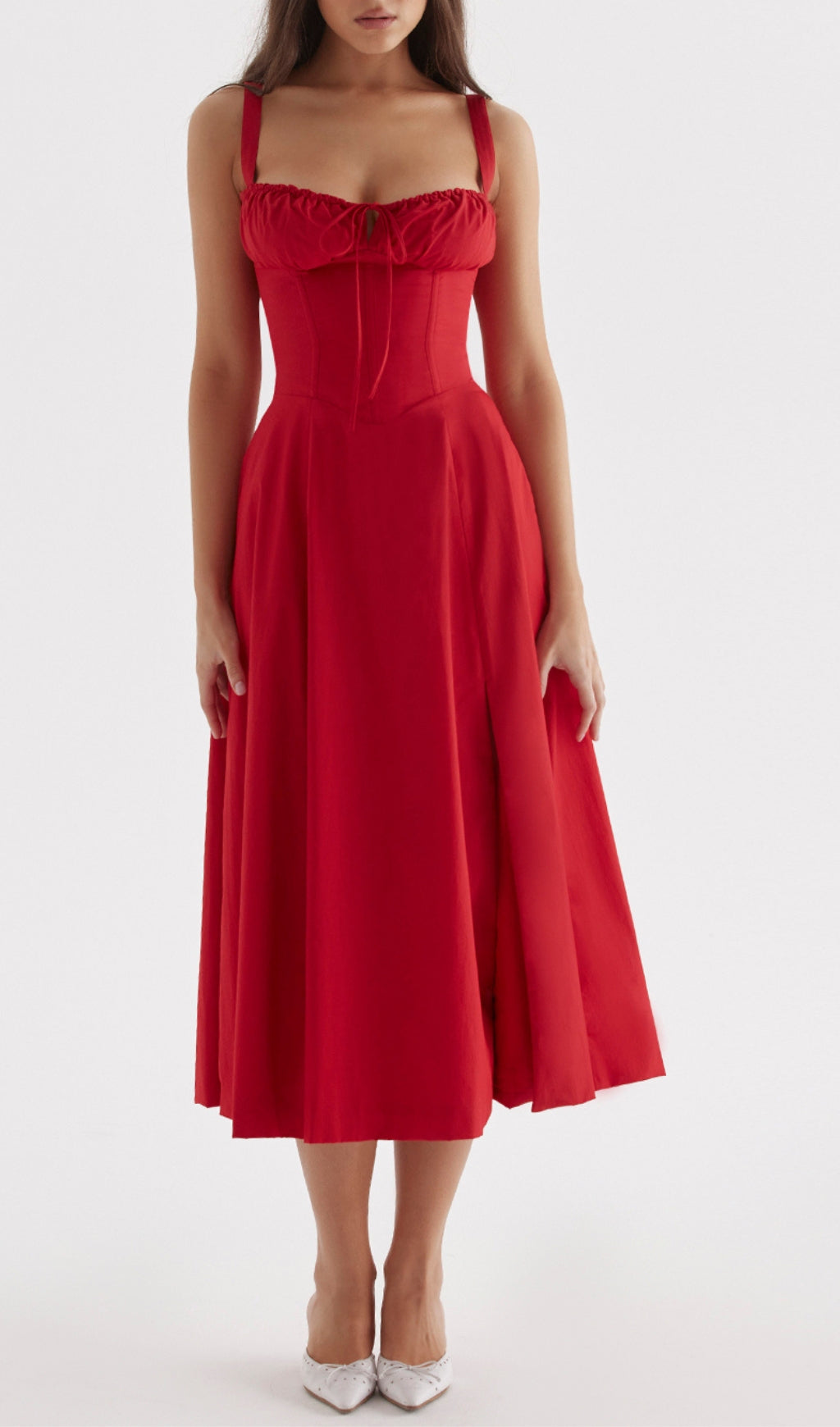 Red Rose Bustier Sundress Miss Lee Label