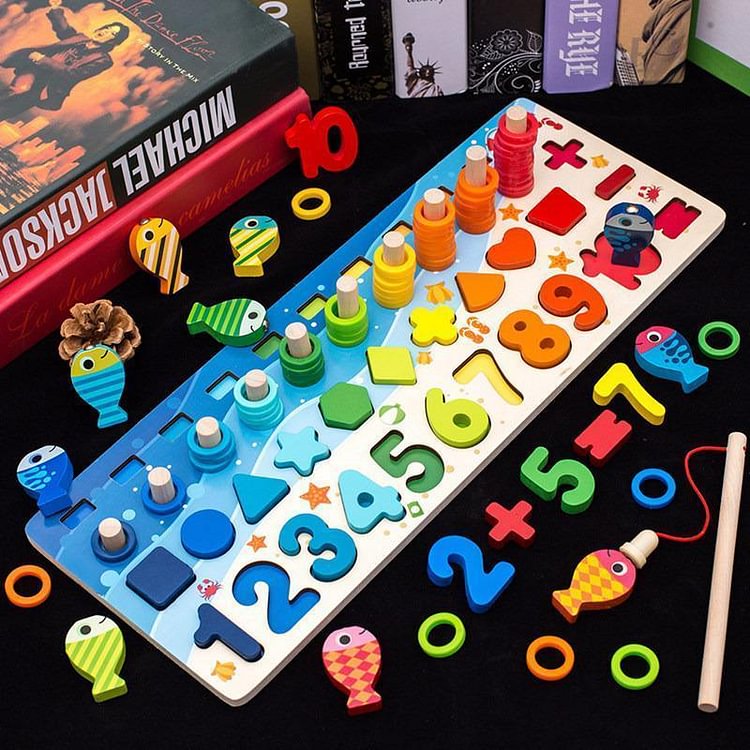Montessori Wooden Ocean Logarithmic Board Toys-Mayoulove
