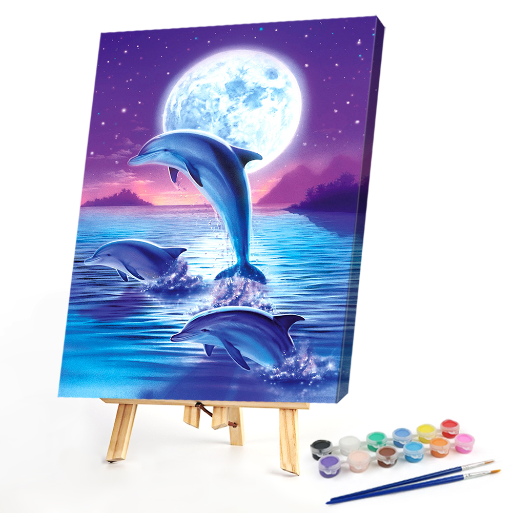

40*50CM - Paint By Numbers - Dolphin, 501 Original
