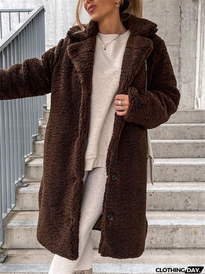 Plush Warm Thickening Winter Oversized Coats For Ladies