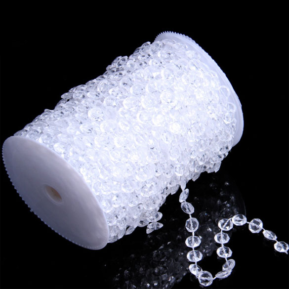 

99FT 30M Octagonal Acrylic Crystal Beads DIY Curtain Party Wedding Decor, 501 Original