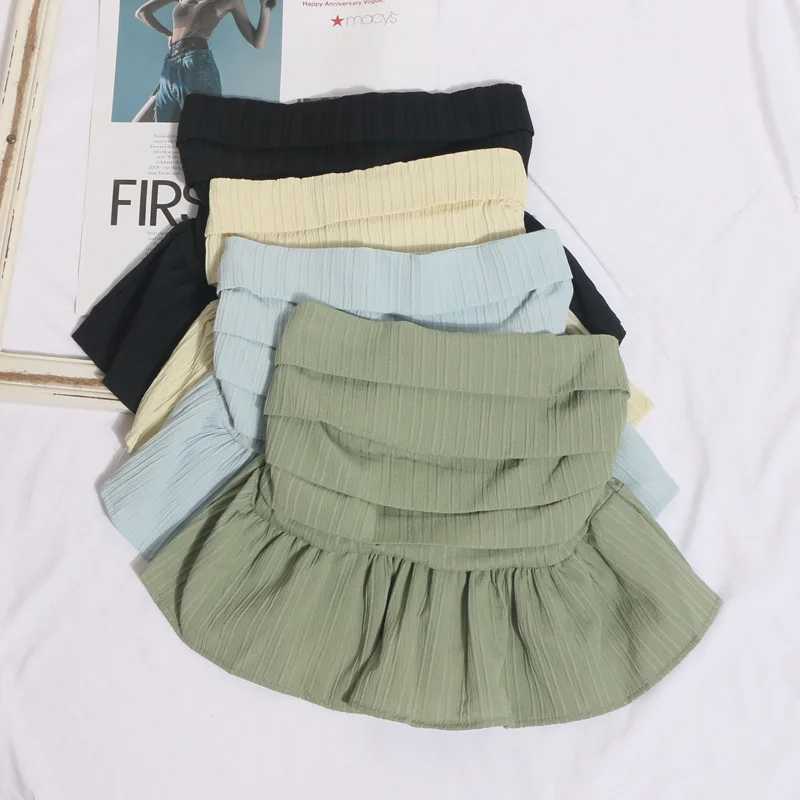 Nigikala Nigikala And Spicy Wind Wearing A Breast Vest Female Pressure Folded Word To Receive Waist Skirt Short Wrapped Chest-Clothed Backwear 8965