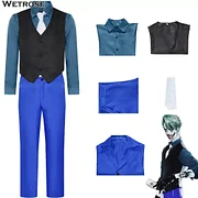 [Wetrose] Joker Cosplay Costume Blue Suit Suicide Isekai Anime Full Set Halloween