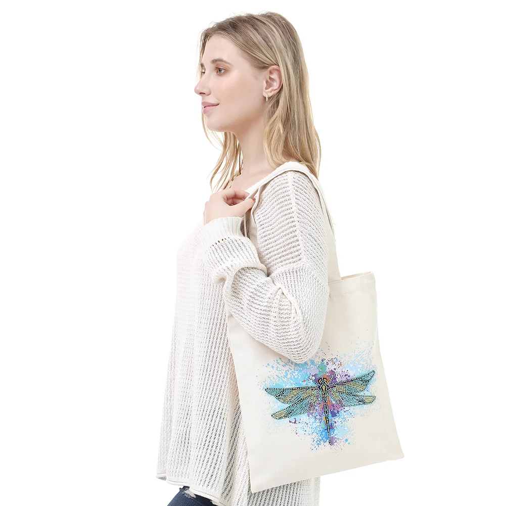 DIY Diamond Painting Eco-Friendly Canvas Bag - Dragonfly