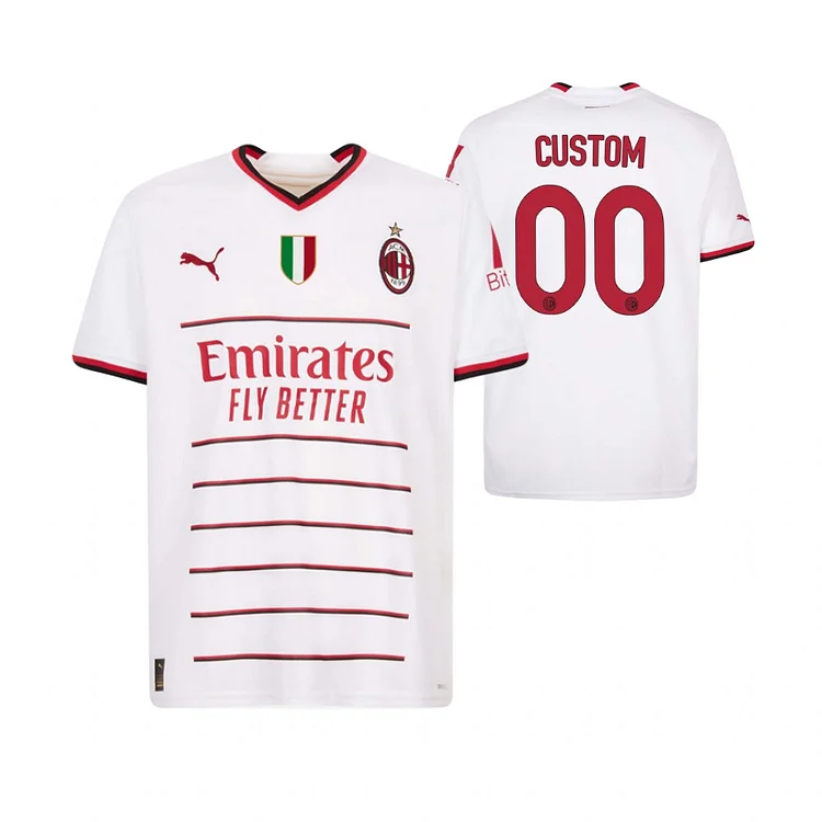AC Milan Away Shirt Kit Kids & Junior 2022-2023 ( Printing Your Name )