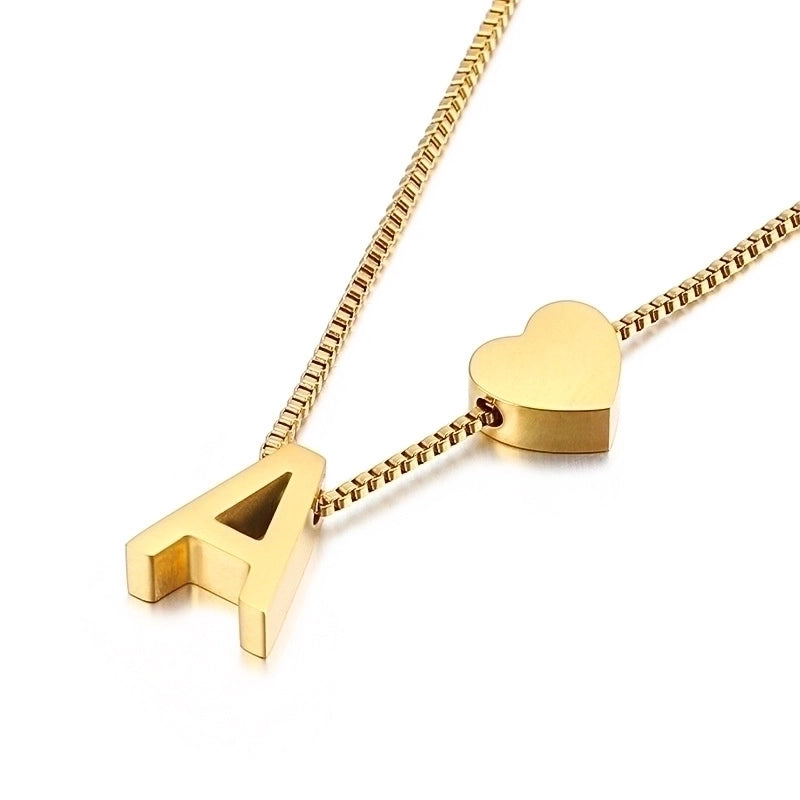 Titanium Steel 18K Gold Plated Korean Style Plating Letter Necklace