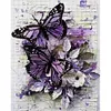 Purple Butterfly-11CT Counted Cross Stitch 40*50cm/15.75*19.69in