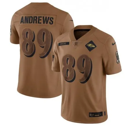 Men's Baltimore Ravens #89 Mark Andrews 2023 Brown Salute To Service Limited Stitched Football Jersey GFQ8
