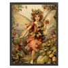 【Limited Stock Sale】Full Embroidery Cotton Thread11CT Print Retro Butterfly Girl Cross Stitch50x65cm tapestrymarket