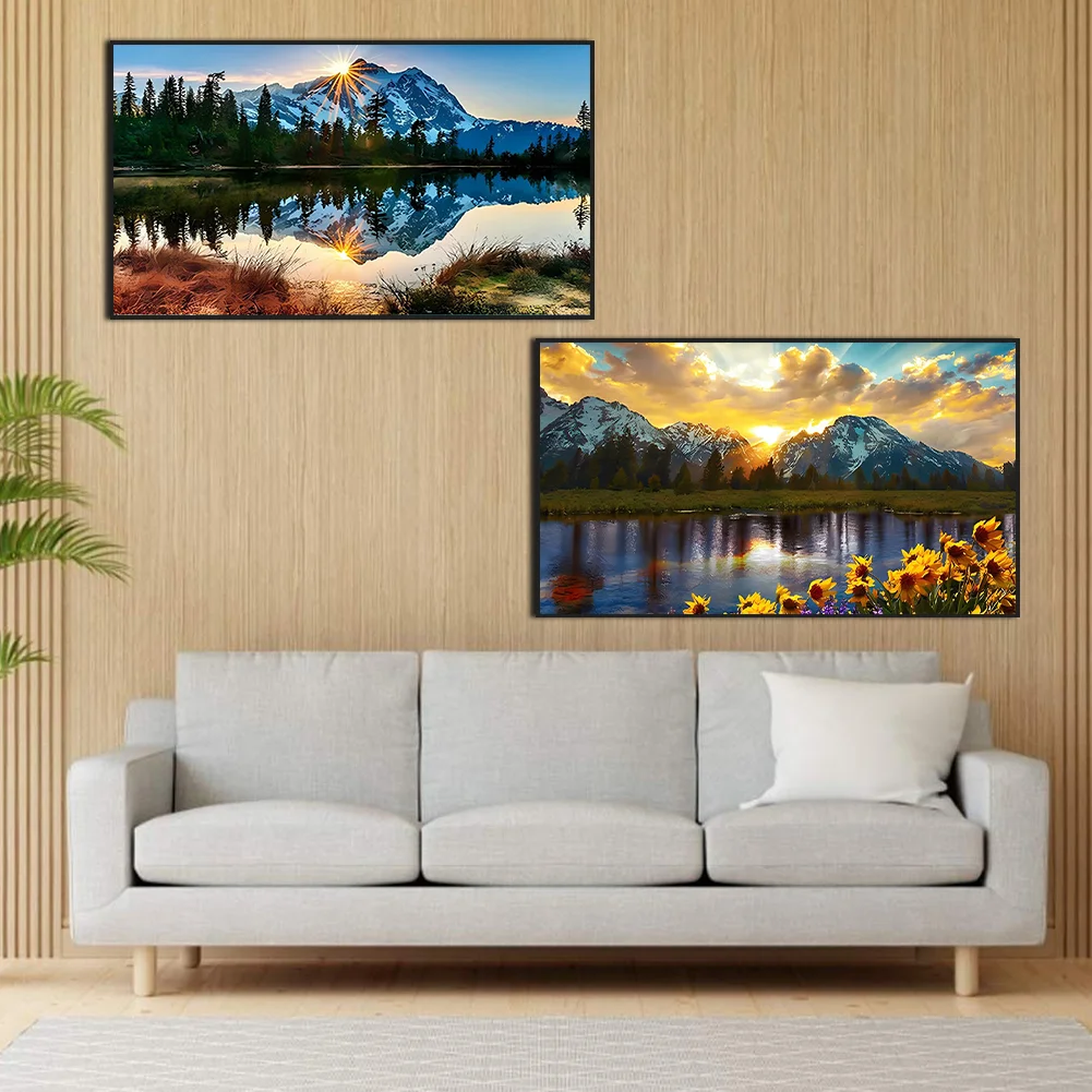 2pcs Diamond Painting - Full Round Drill - Landscape(Canvas|70*40cm)