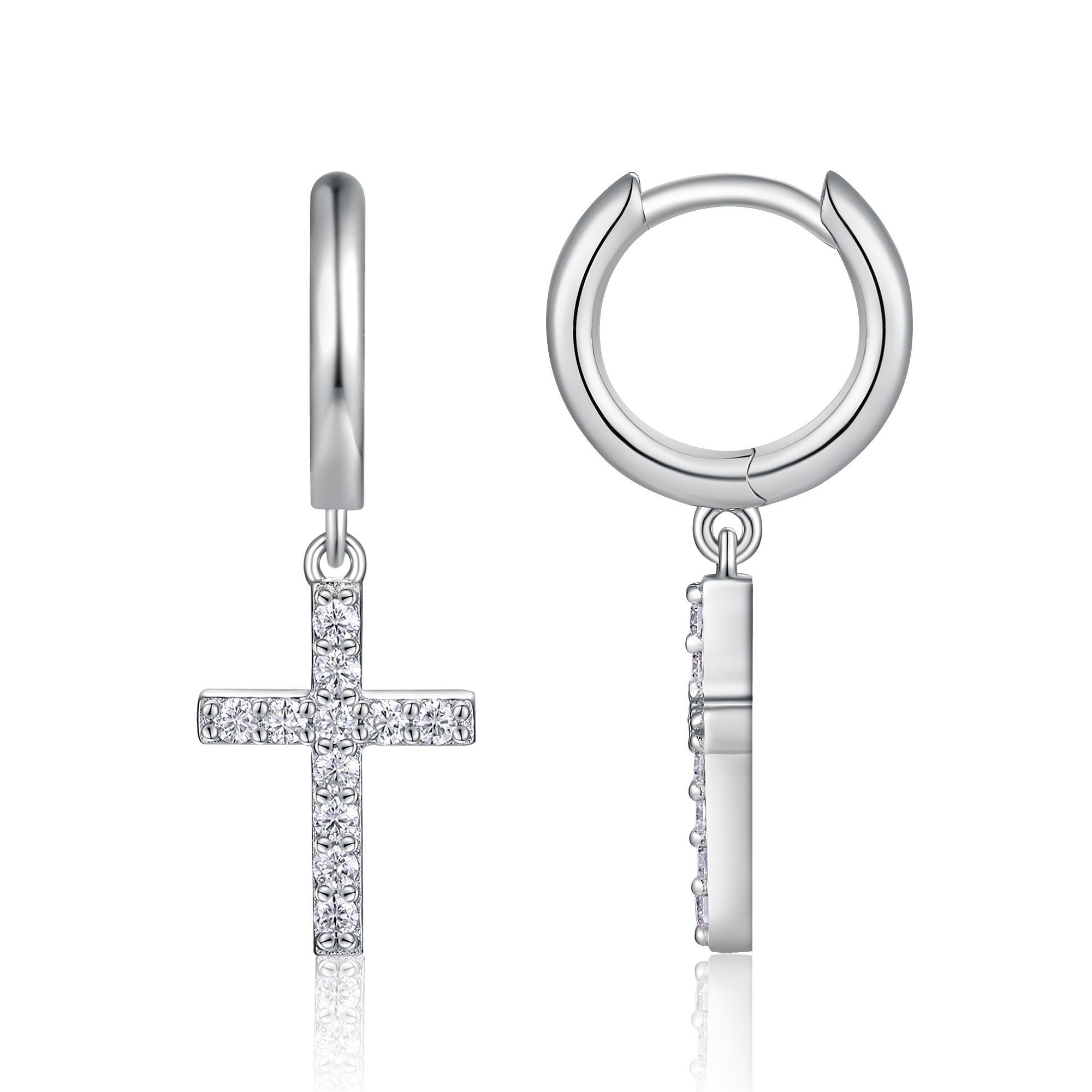  Moissanite Earrings 925 Sterling Silver 18K Gold Plated Hypoallergenic Comes with Certificate