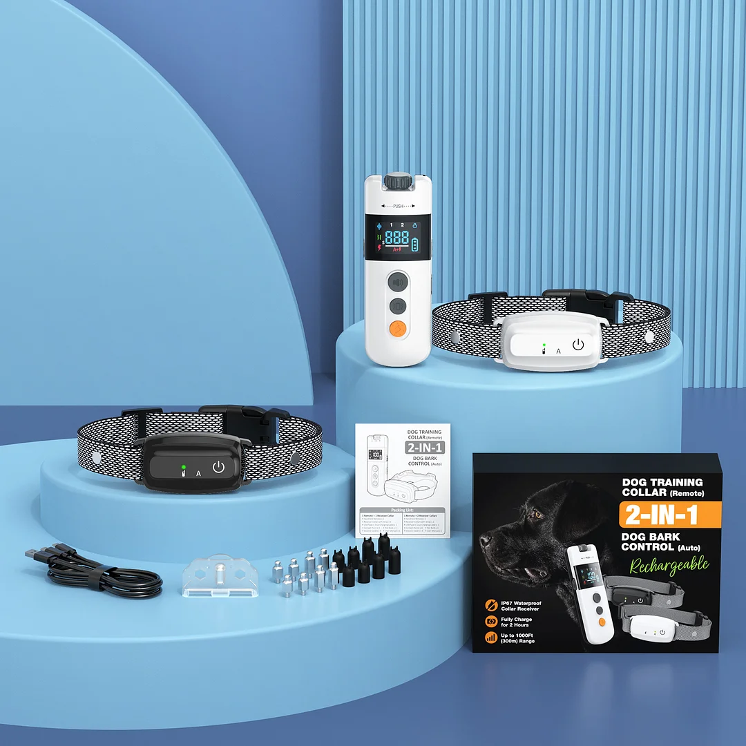 BEBANG 2-in-1 Dog Shock Collar & Dog Bark Collar