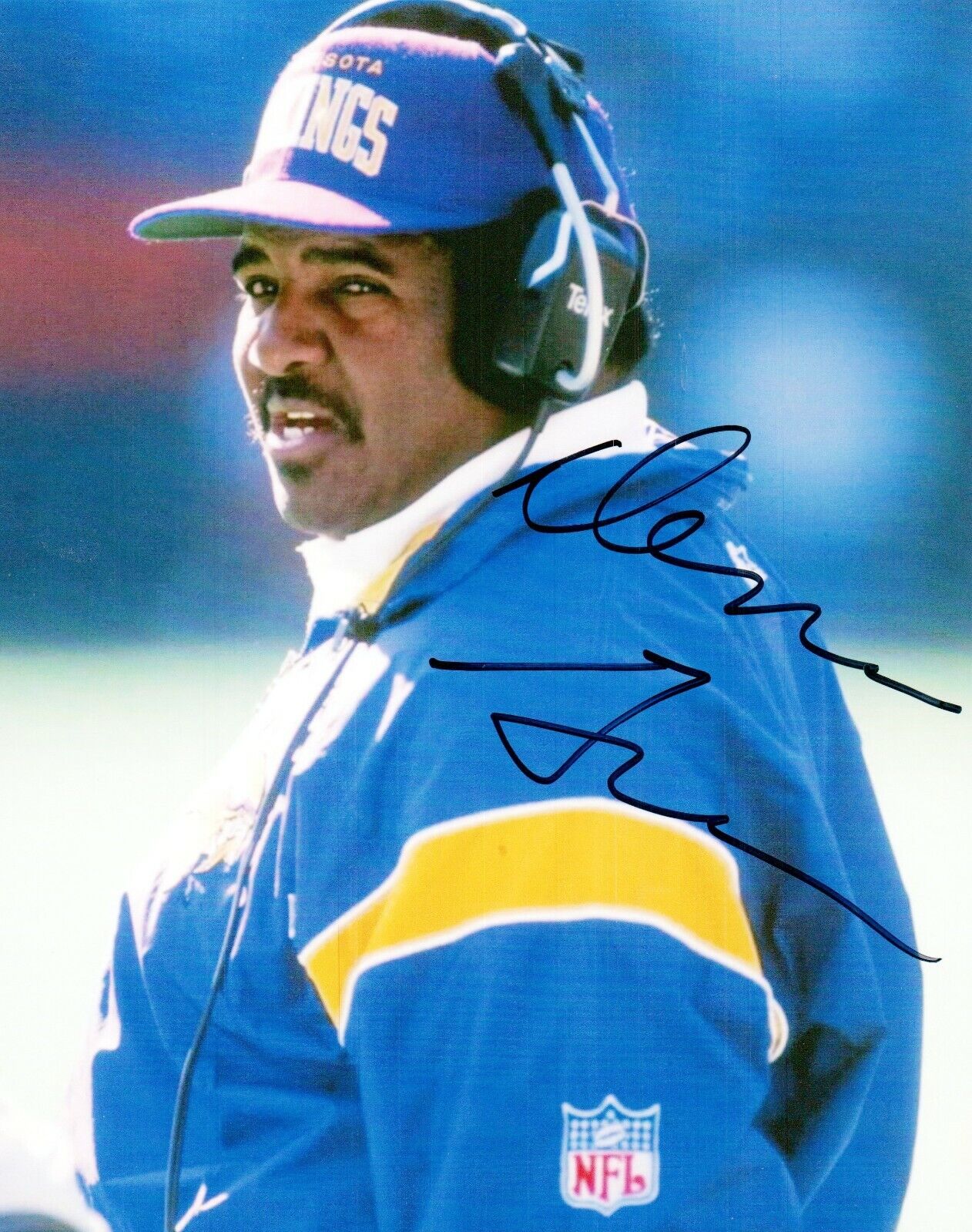 Dennis Green Minnesota Vikings Coach Signed 8x10 Autographed Photo Poster painting COA 3