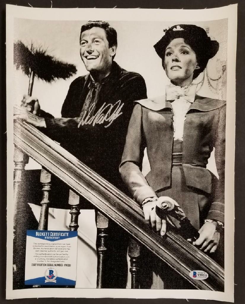 Dick Van Dyke autograph signed Mary Poppins 11x14 Canvas Photo Poster painting #6 ~ BAS COA