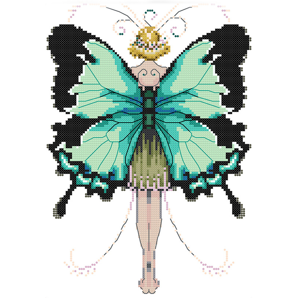 

Butterfly Fairy - 14CT Stamped Cross Stitch - 26*33CM, 501 Original
