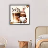 Diamond Painting-DIY Full Round Drill Coffee Ice Cream Gnome