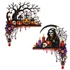 2pcs DIY Diamond Painting Halloween Door Corner Frame Wood(Terrifying Halloween)