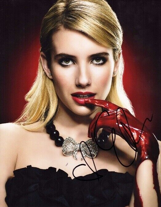 Emma Roberts Signed Scream Queens - American Horror Story 11x14 inch Photo Poster painting