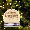 Pendentif portefeuille en bois d&eacute;coration de No&euml;l