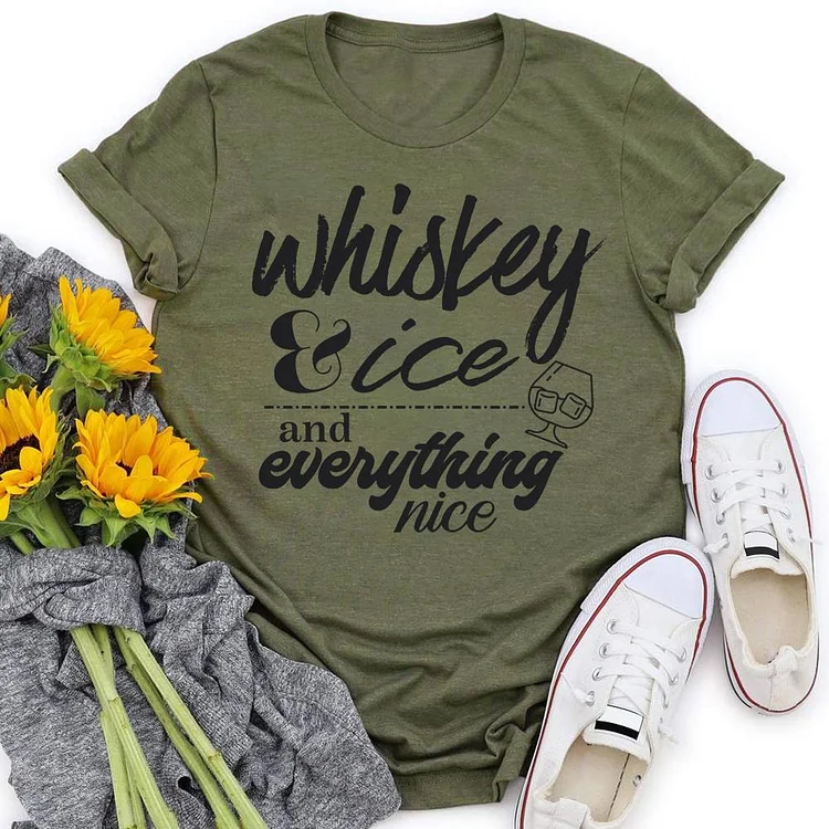 Whiskey and Ice T-shirt Tee-05547