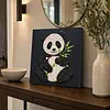 DIY Pre-Framed Panda Button Art Canvas Kit