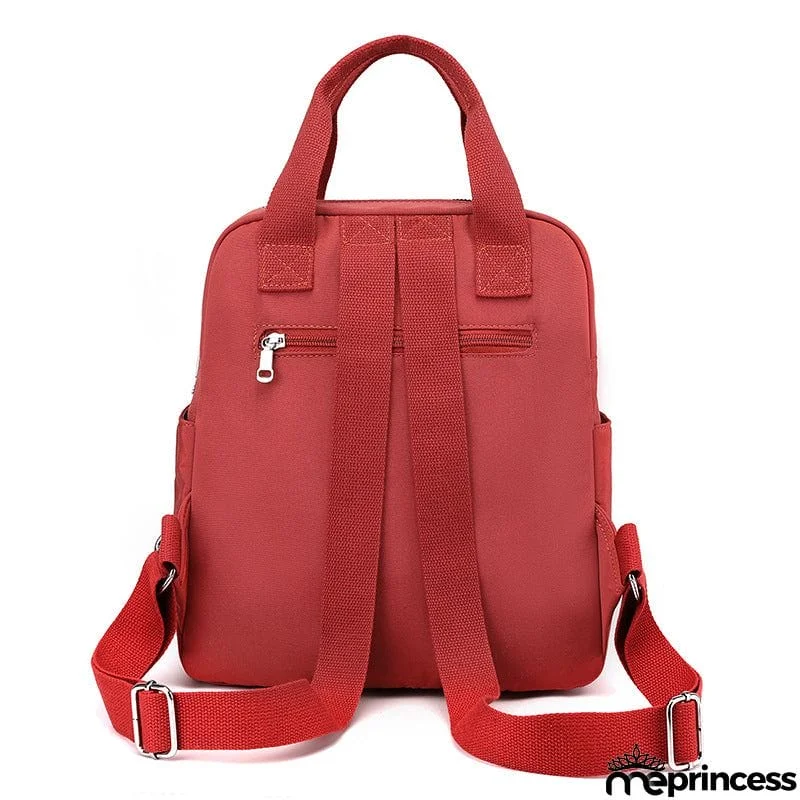 Women's Casual Zipper Travel Small Backpack