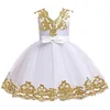 Flower Girl Dress Elagent Baptism Birthday Party Wedding Lace Tutu Dress - honeylives