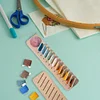 (US Local)12 Slot Embroidery Floss Bobbin Rack with 12 Floss Card for Sewing Quilting