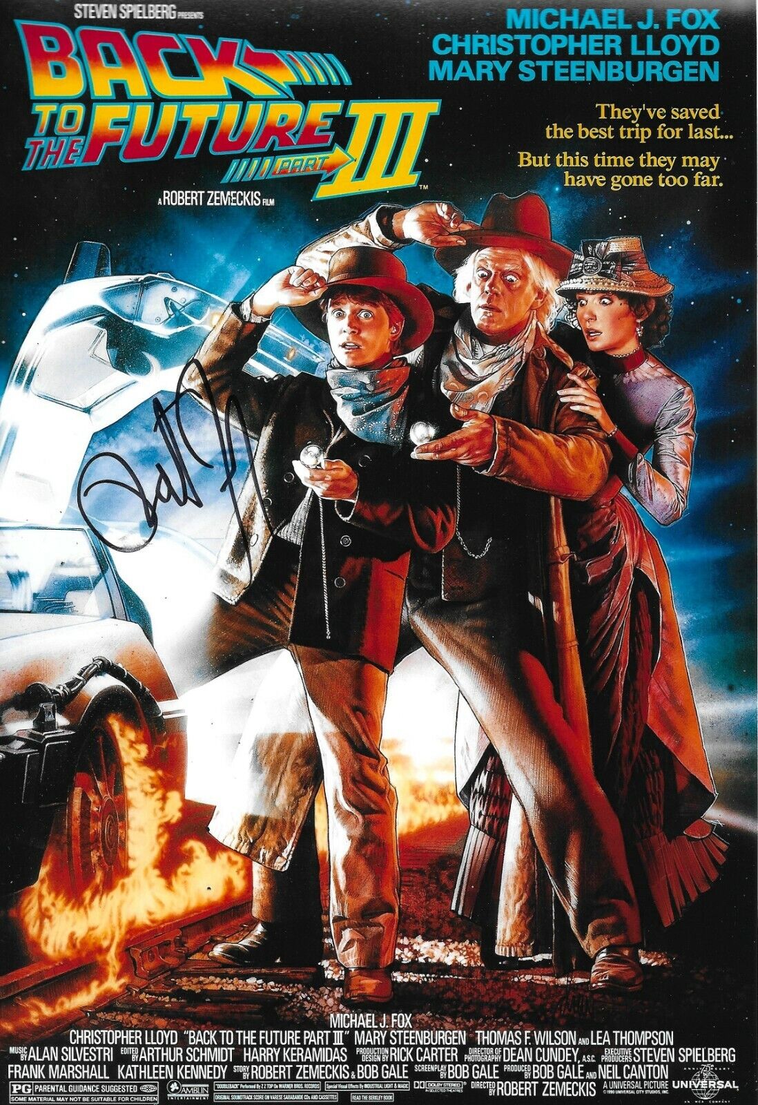 Robert Zemeckis Signed Back To The Future Part 3 12x8 Photo Poster painting AFTAL