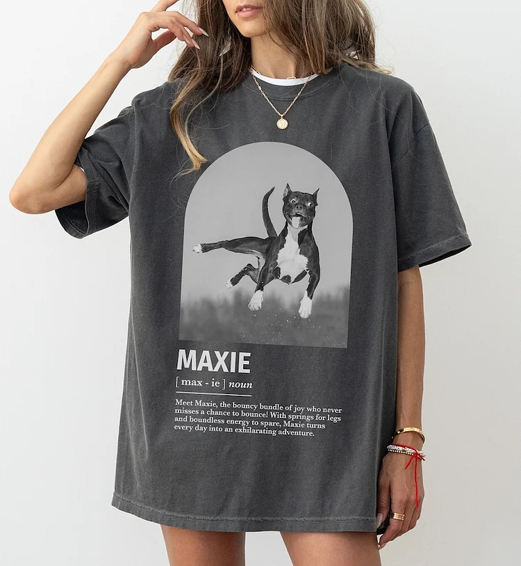 Custom Pet Portrait Shirt in Black and White, Personalized Pet Memorial Sweatshirt T-shirt