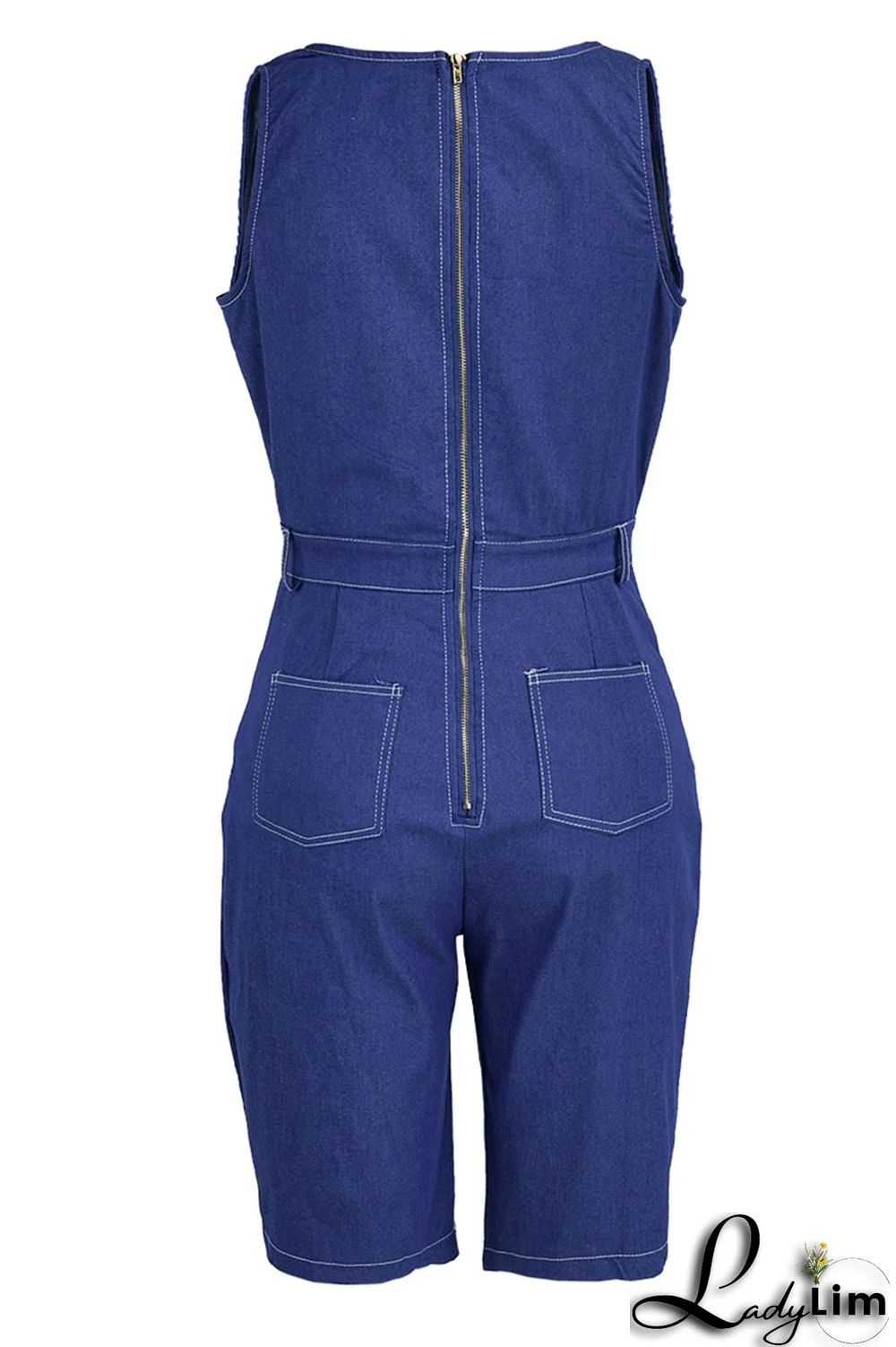 Fluorescent Green Casual Solid Patchwork U Neck Regular Jumpsuits