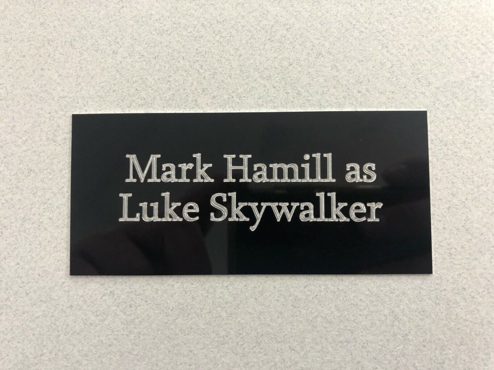 Any Star Wars Actor + Character Name 110x50mm Engraved Plaque for Signed Photo Poster paintings