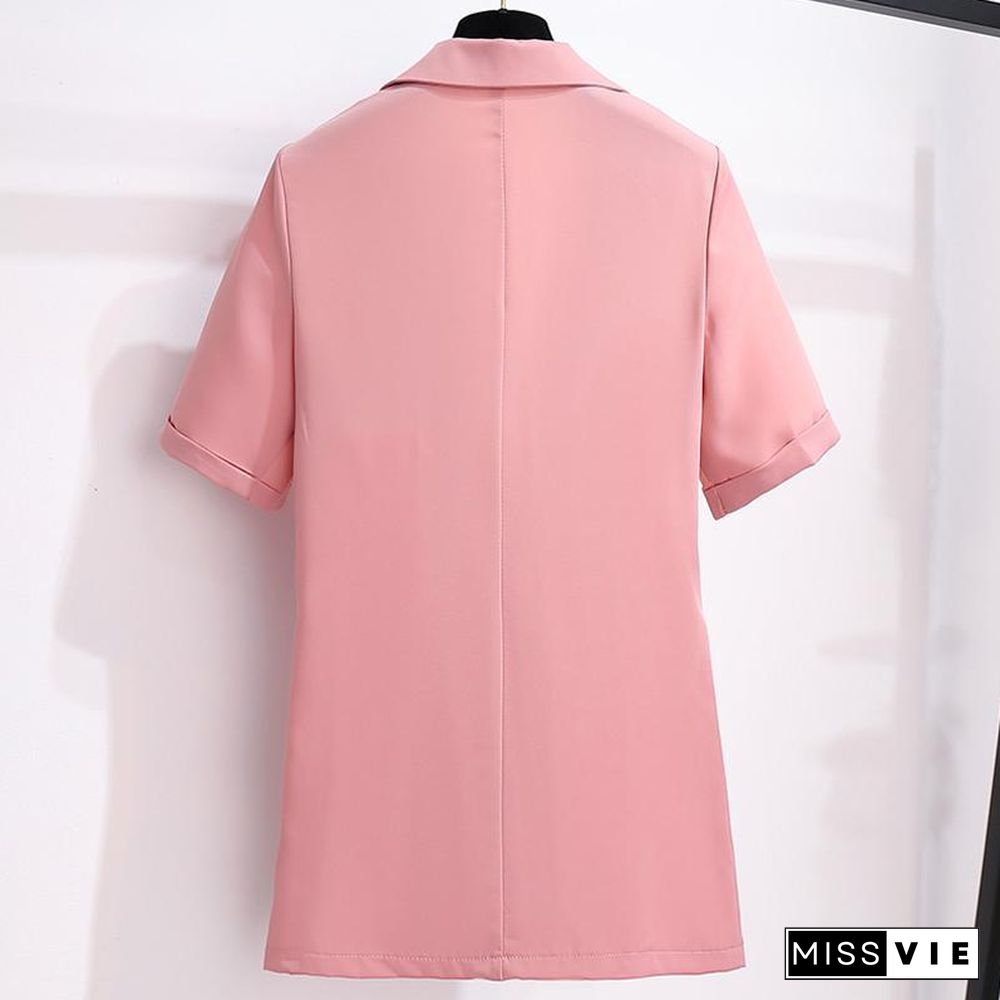 Fashion V-Collar Blazer Two-Piece Set P10002